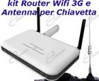 ANTENNA E ROUTER WIFI 3G PER CHIAVETTA HSDPA, PER CONDIVIDERE CONNESSIONE INTERNET TIM VODAFONE WIND TRE
