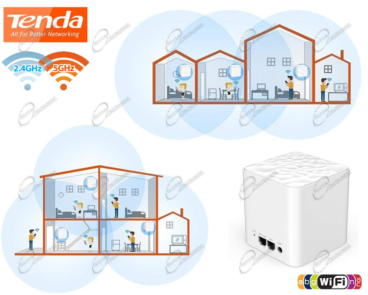 Range extender wireless ac mesh È ripetitore wifi mesh per casa: kit due  cubi mesh tenda mw5 wi-fi dual band - wifi-ten-mw5-x2 