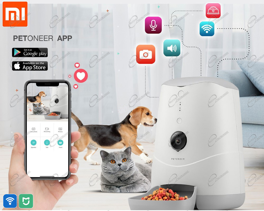 Distributore di cibo per cane e gatto xiaomi con telecamera wifi: petoneer  smart pet dispenser per android ios - xiaomi-petoneer-fhd 