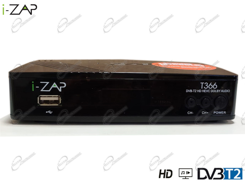 DECODER TV DIGITALE TERRESTRE HDMI SUPPORTA HEVC 10BIT CON TUNER DVB-T2: I-ZAP T366 HD NERO PER SWITCHOFF