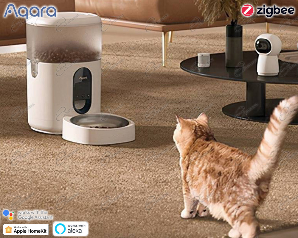 Distributore smart di crocchette per cani e gatti aqara pet feeder supporta  domotica: google, alexa, siri, ifttt - aqara-pet 