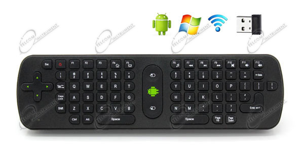 Tastiera wireless con mouse e giroscopio per gestire android tv box:  tastiera airmouse e telecomando - hdd-flykey 