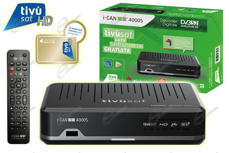 Decoder Satellitare Tivusat Con Scheda HD | Certificato DAZN | Supporto 4K H265 | Cavo HDMI Incluso - Foto 3