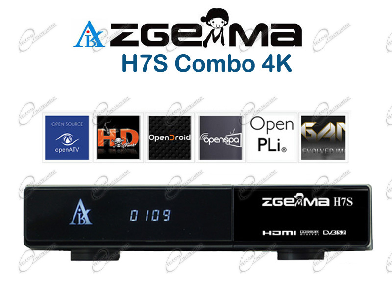 ZGEMMA H7S DECODER 4K COMBO: RICEVITORE AIRDIGITAL ZGEMMA UHD HA TUNER TERRESTRE T2 E SATELLITE S2X