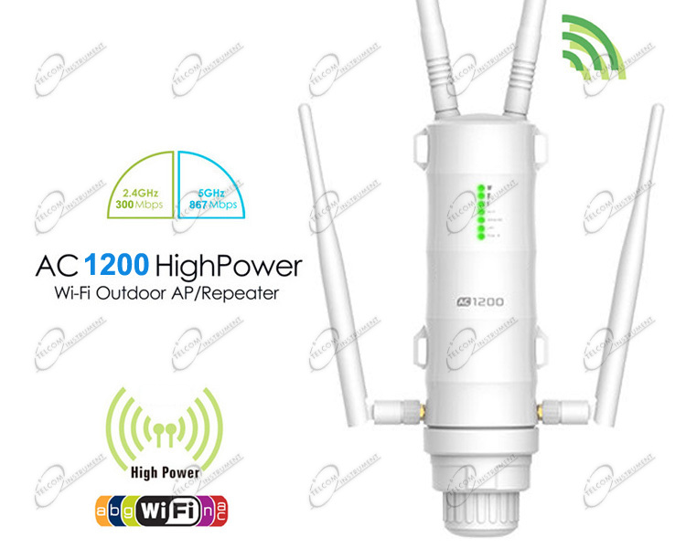 Amplificatore range extender wifi ac1200 da esterno: ripetitore wireless  per giardino e piscina wi-fi - wifi-wlamp-out1200 