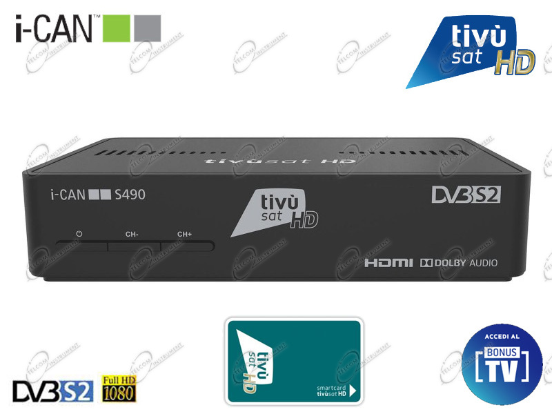 ADB i-CAN S490  decoder certificati - tivùsat