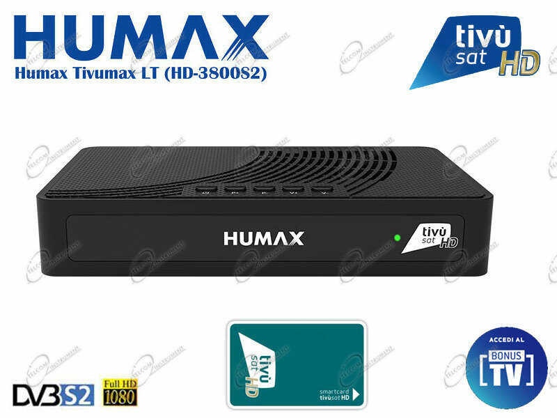 Humax DECODER TIVUSAT TVSAT TV CON TESSERA SCHEDA TIVUSAT HD HUMAX Tivumax HD3800S2 