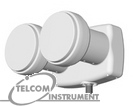 LNB MONOBLOCCO ASTRA E HOTBIRD CONVERTITORE DUAL FEED PER PARABOLA SINGOLA USCITA.