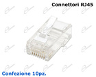 CONNETTORE RJ45 A CRIMPARE PER CAVO DI RETE UTP: È UN CONNETTORE DI RETE RJ45 NON SCHERMATO, CON CONTATTI DORATI.