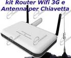 ANTENNA E ROUTER WIFI 3G PER CHIAVETTA HSDPA, PER CONDIVIDERE CON ROUTER WIRELESS LA CONNESSIONE INTERNET TIM VODAFONE WIND TRE