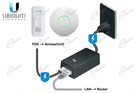 ALIMENTATORE POE 24V GIGABIT PER ALIMENTARE UBIQUITI NANOSTATION, LOCO, UNIFI O BULLET: POTENZA POE 12W