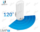 UBIQUITI LITEAP WIRELESS AC CON ANTENNA SETTORIALE DA ESTERNO E GUADAGNO 16DBI: UBIQUITI LAP120 450MBPS