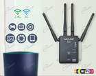 AMPLIFICATORE WIRELESS RANGE EXTENDER WIFI AC1200: RIPETITORE WI-FI DA INTERNO CON 4 ANTENNE E 2 LAN GIGABIT