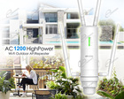 AMPLIFICATORE RANGE EXTENDER WIFI AC1200 DA ESTERNO: RIPETITORE WIRELESS PER GIARDINO E PISCINA WI-FI