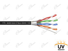 CAVO DI RETE FTP SCHERMATO DI ALTA QUALITÀ, CON GUAINA UV PER INTERNO O ESTERNO: CAVO DI RETE ETHERNET SCHERMATO CAT.5E