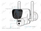 TELECAMERA TERMOMETRO WIFI 1080P CON TERMOSCANNER: TERMOCAMERA IP CON TEST AUDIO E MISURA TEMPERATURA