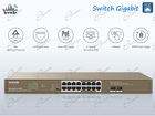 SWITCH DI RETE LAN GIGABIT TENDA CON 16 PORTE ETHERNET POE AF E DUE PORTE SFP POTENZA 250W