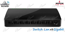 SWITCH DI RETE GIGABIT X8 PORTE: SWITCH LAN ETHERNET DI RETE HA 8 PORTE GIGABIT MODELLO TENDA SG108