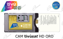 TIVUSAT SCHEDA ORO E MODULO CAM HD: TESSERA TIVÙSAT PER VEDERE RAI 4K E MEDIASET HD SU TV COMPATIBILE TIVUSAT